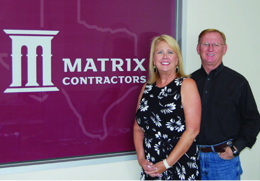 Matrix Contractors, LLC Co-Owners Carol and Larry Walther take pride in their company’s ability to finish projects on time and on budget.